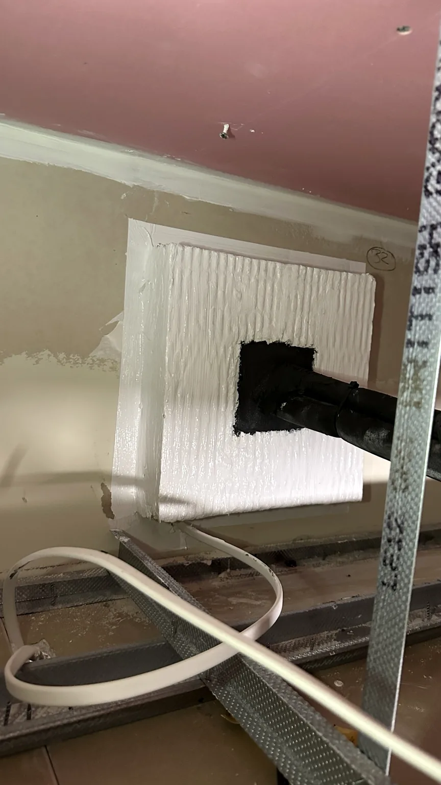 Batt and mastic fire stopping system
