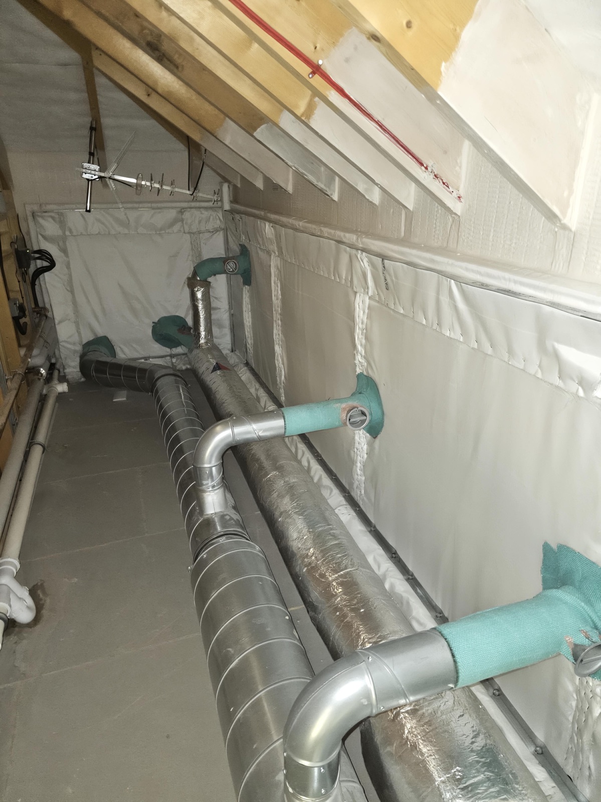 Firefly barrier interfaces around ductwork