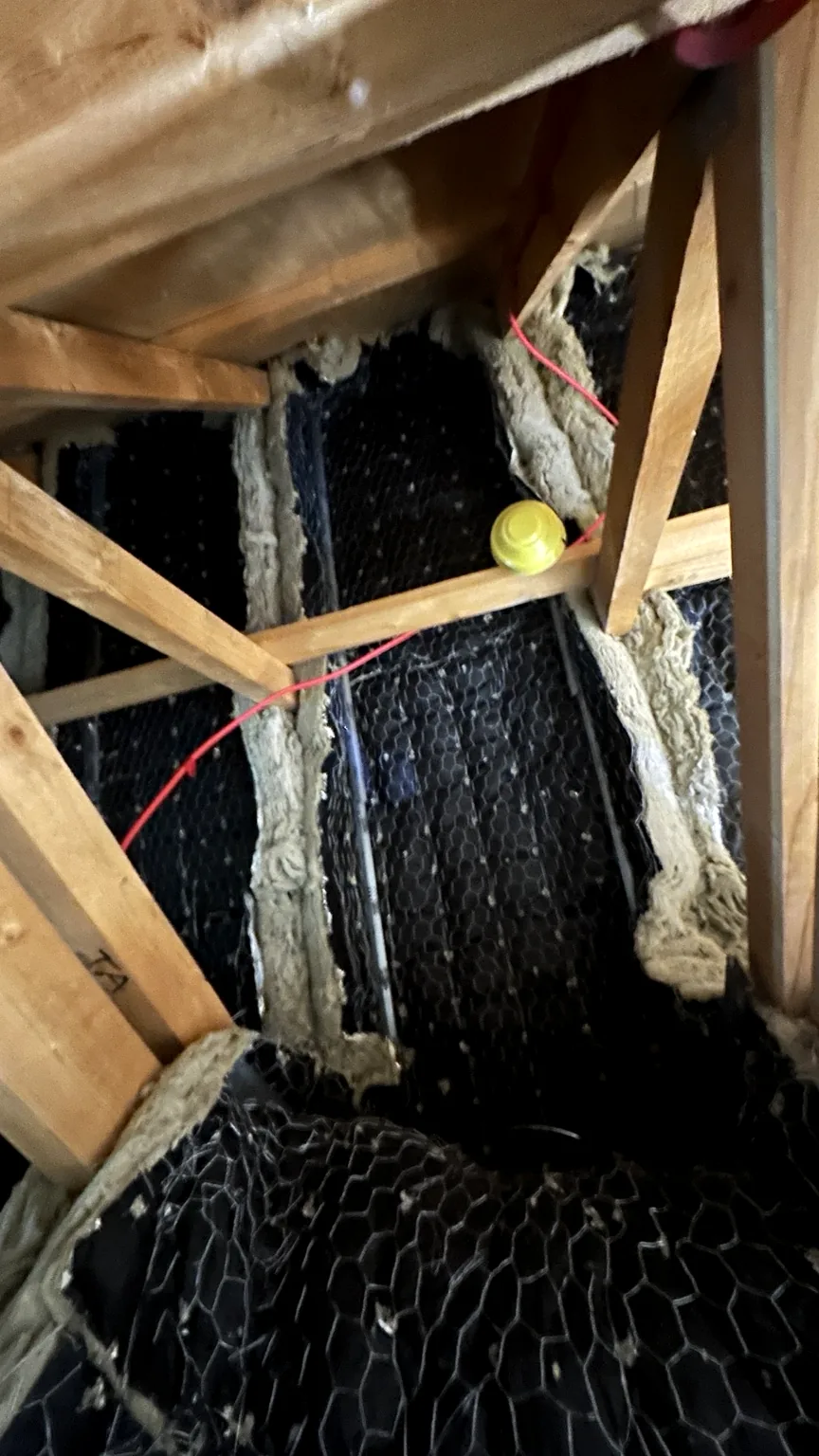 Rockwool fire barrier installation