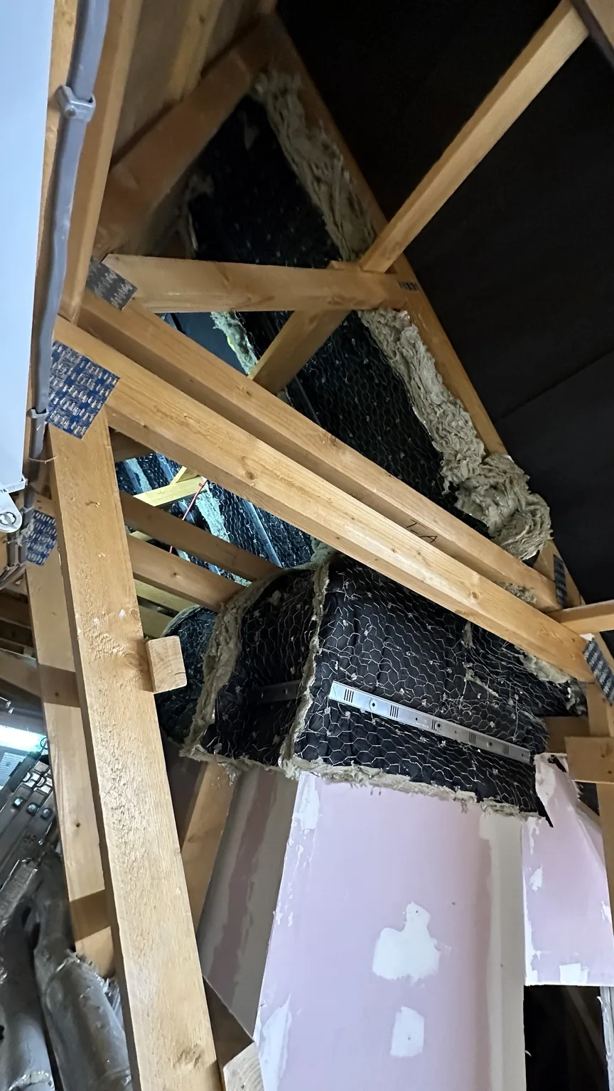 Rockwool barrier in roof void